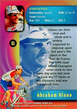 1997 Eurostar Tour de France #81 Abraham Olano Back